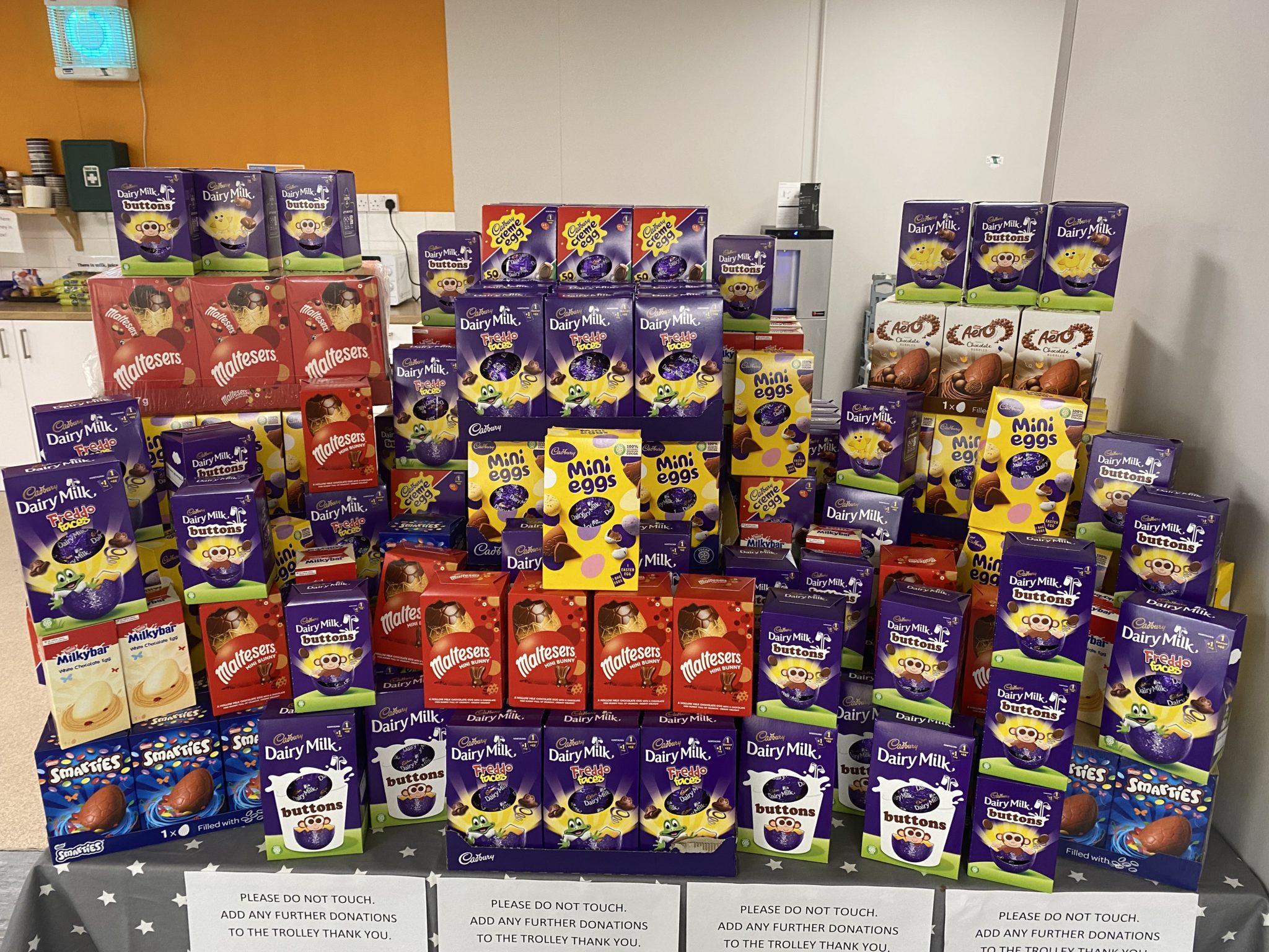 Easter Eggs from Sainsbury’s Staff Bedford Foodbank